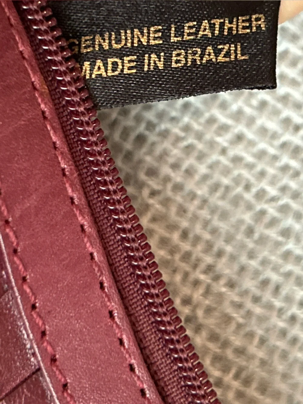 Sharif Studio Woven Leather Hobo Shoulder Bag Burgundy Boho Made in Brazil
